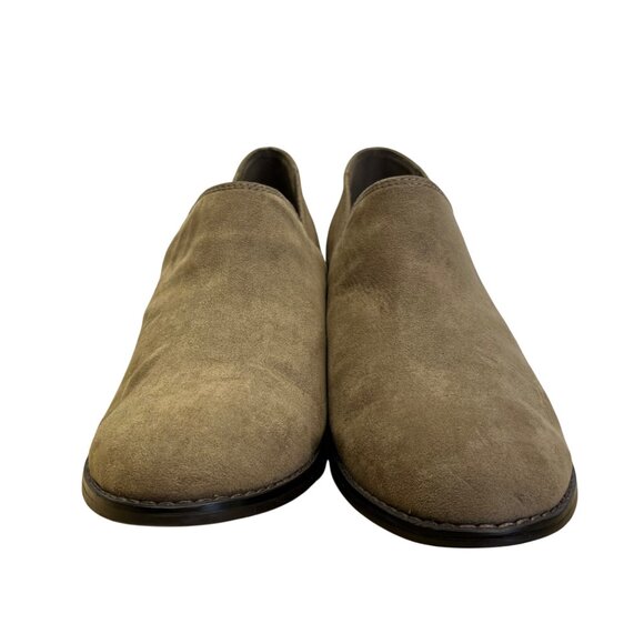 Xappeal Gemini Women’s Taupe Faux Suede Slip-On Block Heel Ankle Shoes Size 10 - Picture 2 of 8